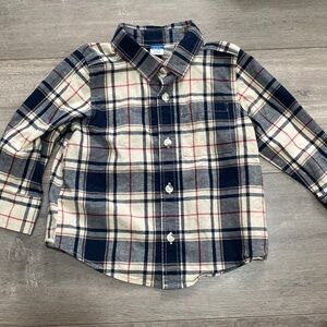 Old Navy Baby Plaid Long Sleeve Button Down